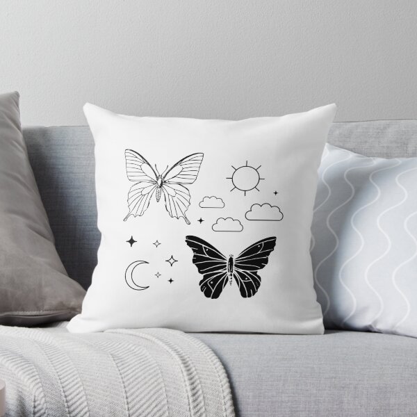 black and white accent pillows