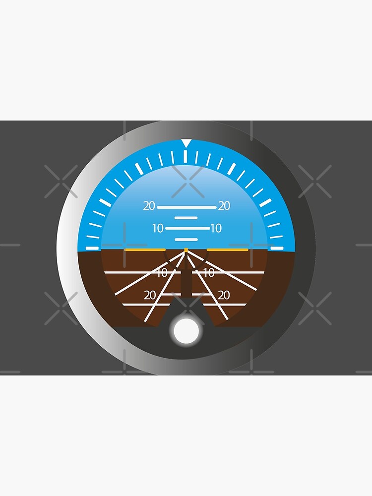 Airplane Pilot Attitude Gyro Cockpit Dial by CreativeTwins