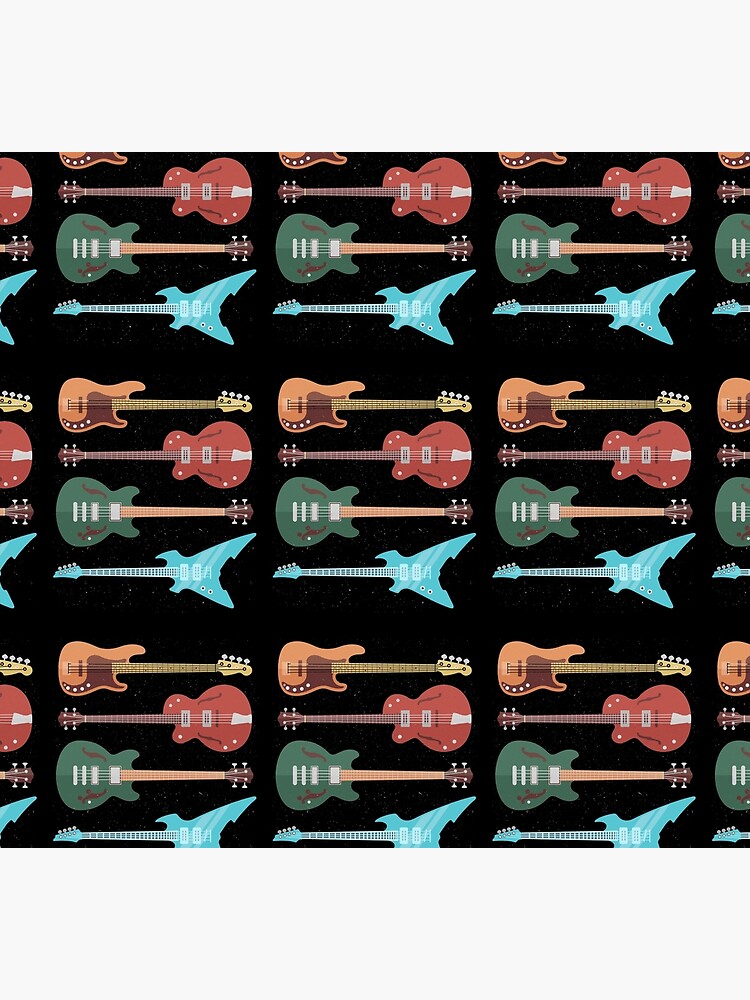 Retro bass guitar by bestshirtdesign