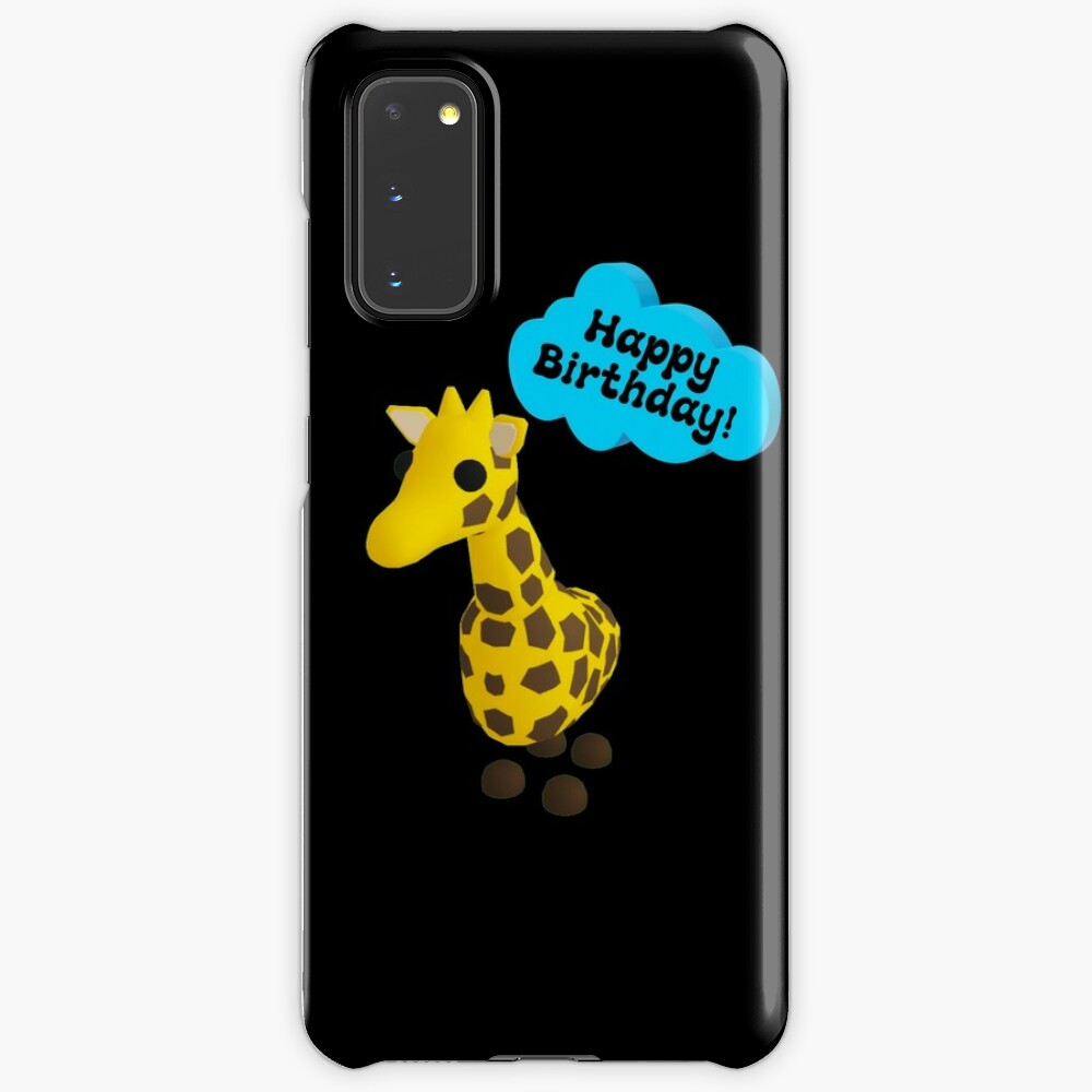 Happy Birthday Roblox Adopt Me Giraffe Case Skin For Samsung Galaxy By T Shirt Designs Redbubble - roblox giraffe head