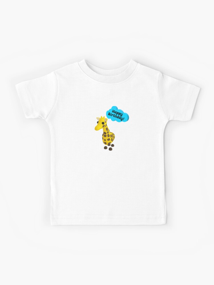 Happy Birthday Roblox Adopt Me Giraffe Kids T Shirt By T Shirt Designs Redbubble - roblox red mask by t shirt designs redbubble