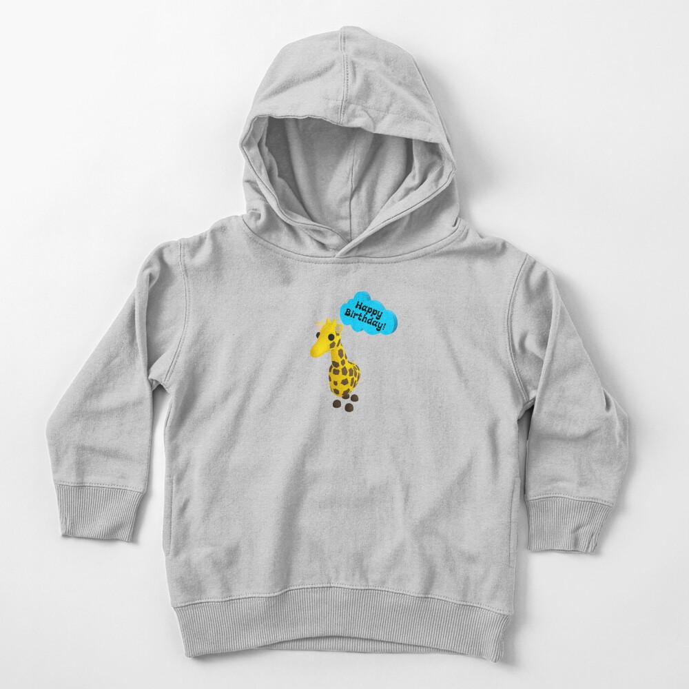 Happy Birthday Roblox Adopt Me Giraffe Baby One Piece By T Shirt Designs Redbubble - giraffe print fedora roblox