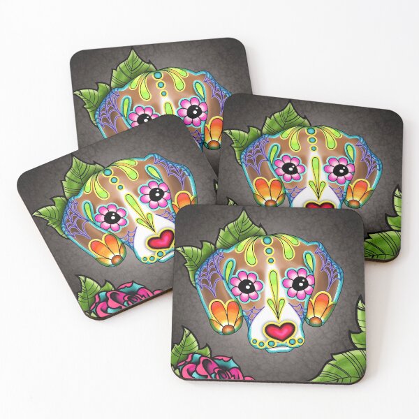 Item preview, Day of the Dead Beagle Sugar Skull Dog designed and sold by Pretty In Ink.