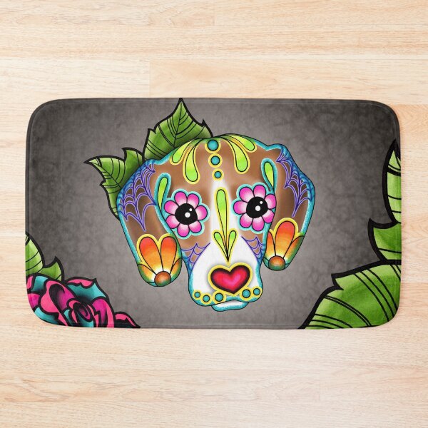 Item preview, Day of the Dead Beagle Sugar Skull Dog designed and sold by Pretty In Ink.