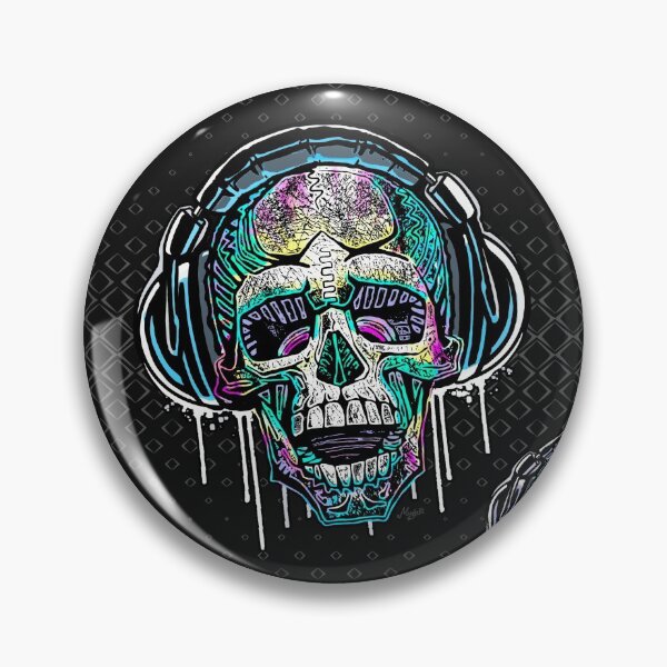 Item preview, Dripping Skull Headphones Pattern Dk designed and sold by MudgeStudios.