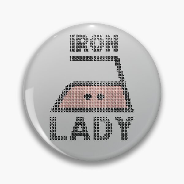 Item preview, Iron Lady - Funny faux embroidery print designed and sold by Colette van der Wal.
