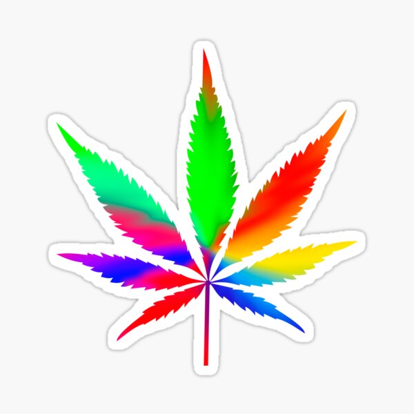 2 X Pegatinas De Diamante 7.5 Cm-multicolores cannabis marihuana leaf #16545 