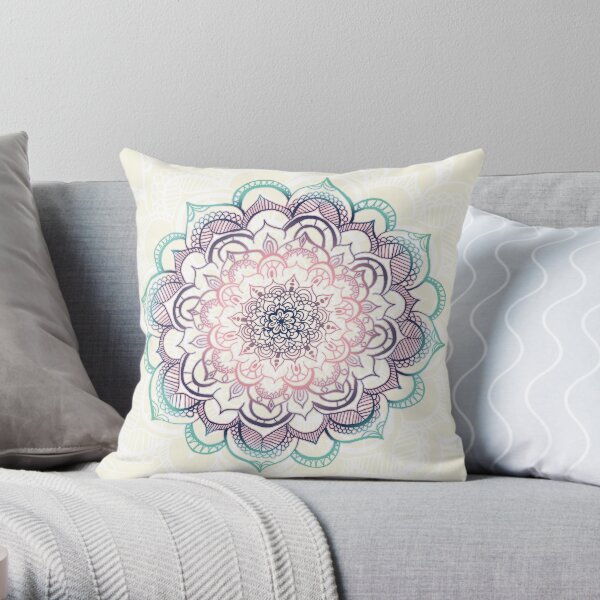 Mermaid Medallion Throw Pillow