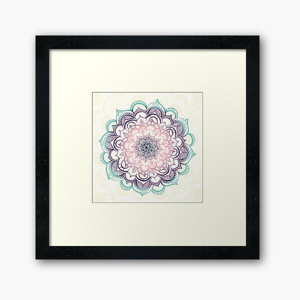 Mermaid Medallion Framed Art Print