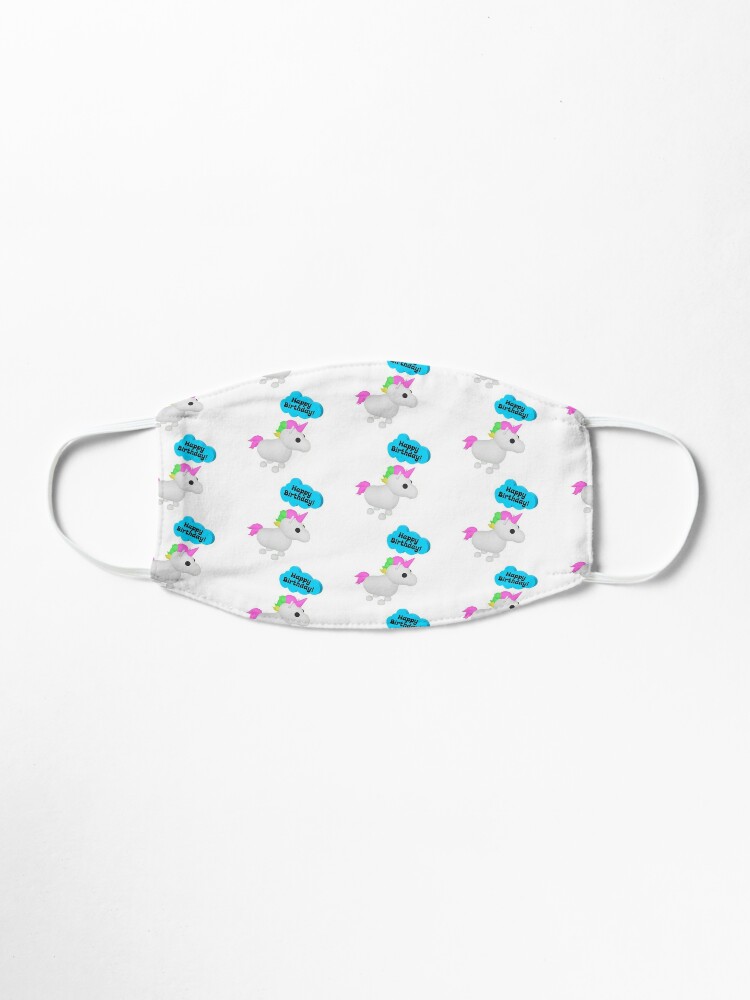 Happy Birthday Roblox Adopt Me Unicorn Mask By T Shirt Designs Redbubble - roblox make a face