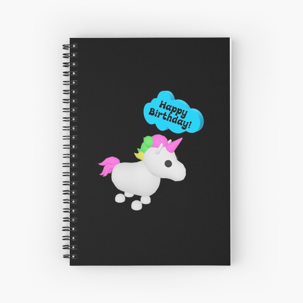 Happy Birthday Roblox Adopt Me Unicorn Hardcover Journal By T - t shirt para roblox unicornio