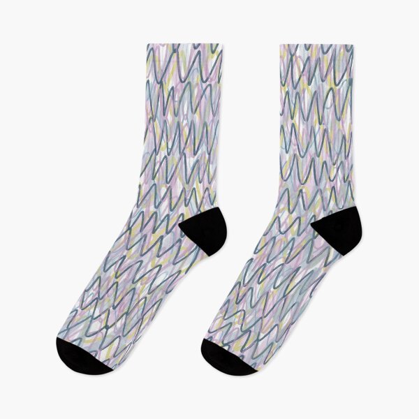 Item preview, Scribble ZigZag Pattern in soft greys. designed and sold by DeStract.