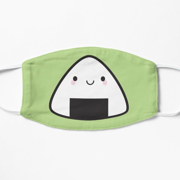 Kawaii Onigiri Rice Ball Flat Mask