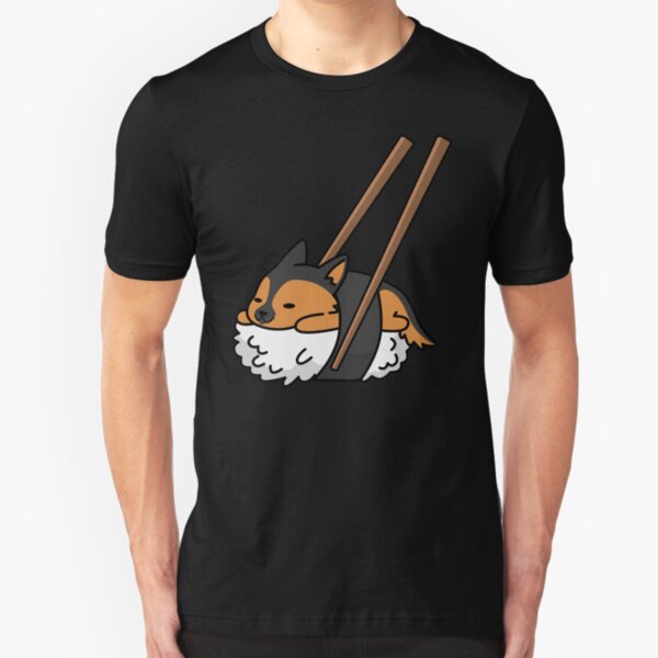 Funny Sushi German Shepherd Slim Fit T-Shirt