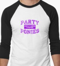 Party Ponies - Purple Men's Baseball ¾ T-Shirt