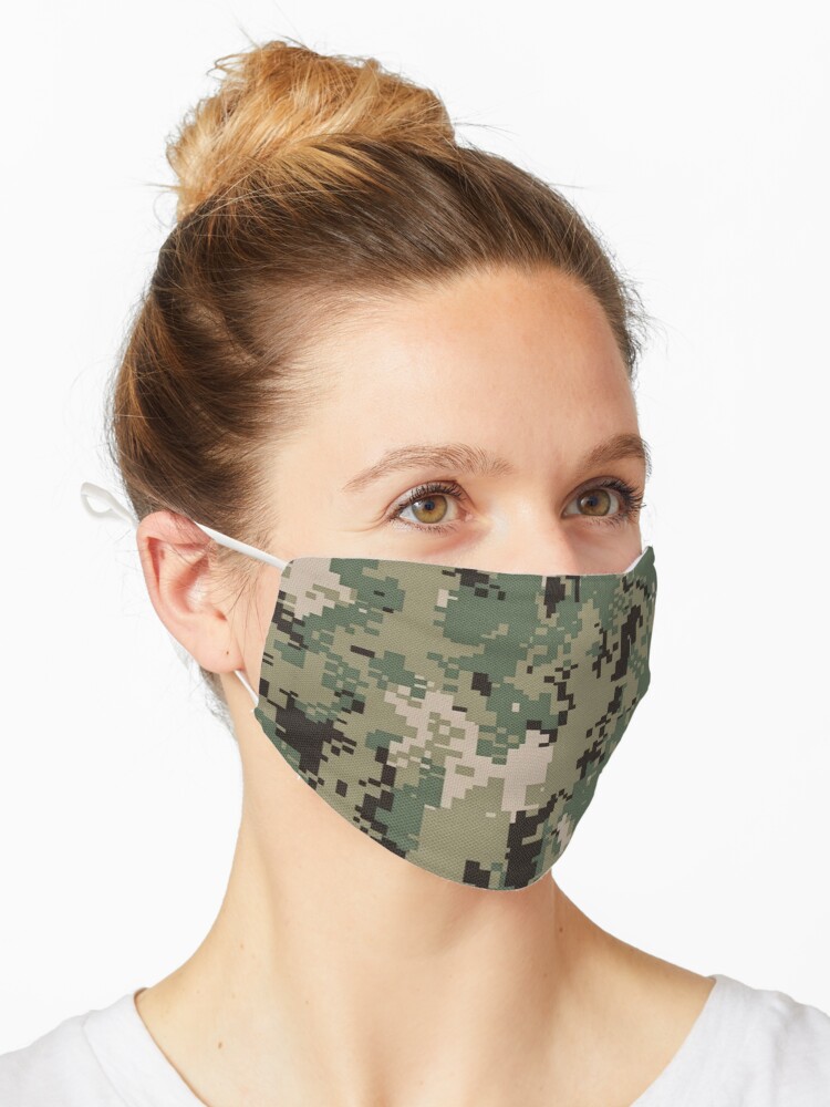 Green Camo Military Army Navy Helmet Face Mask