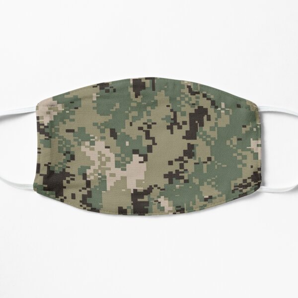 Navy NWU Face Mask Green Digital Camo Mask NWU Type 3 Camouflage Face Mask Flat Mask