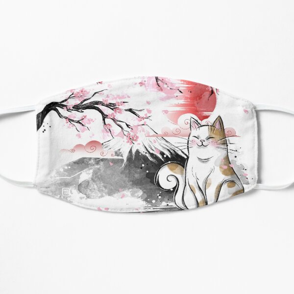 Sakura cat Flat Mask