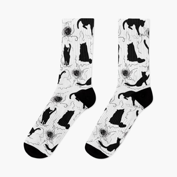 Item preview, black kittens pattern designed and sold by FVO-italydesign.