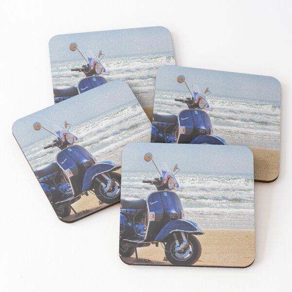 Item preview, Scooter beach 3 painted picture designed and sold by Julie Bell.
