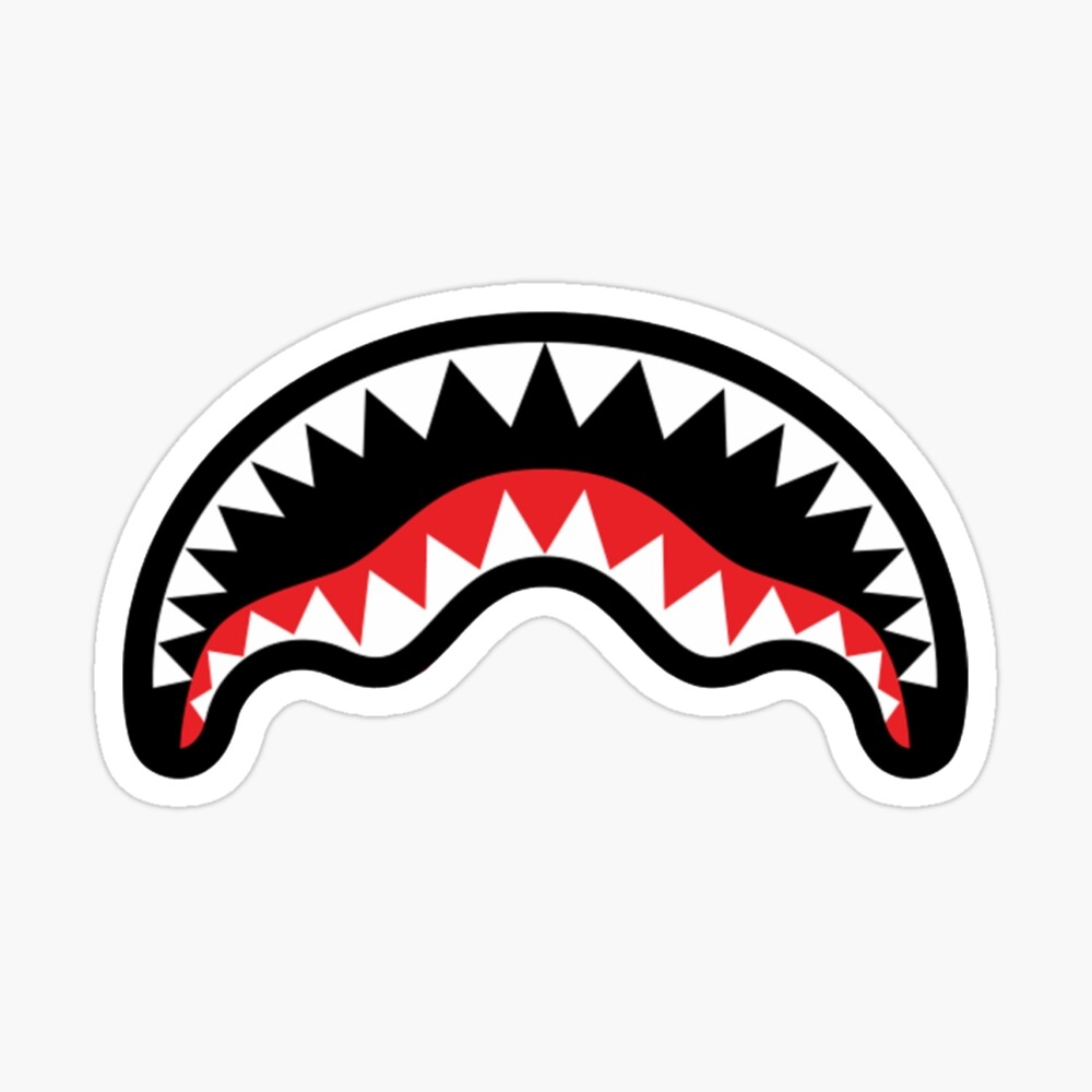Bape Mouth Png - Bape Shark White Logo, Full Size PNG Download