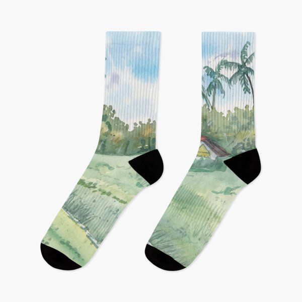 Item preview, Watercolor Paddy Fields designed and sold by Harpley Design Studio.