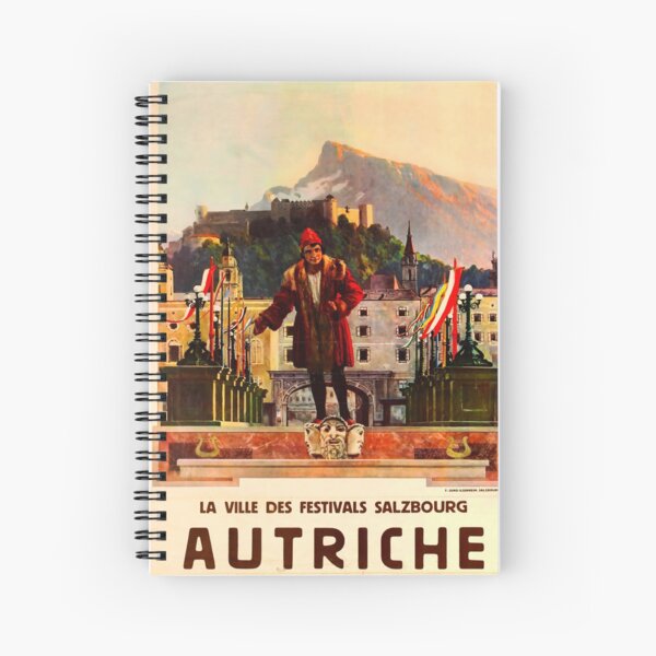 Item preview, Salzbourg Autriche big vintage travel poster designed and sold by stickart-marek.