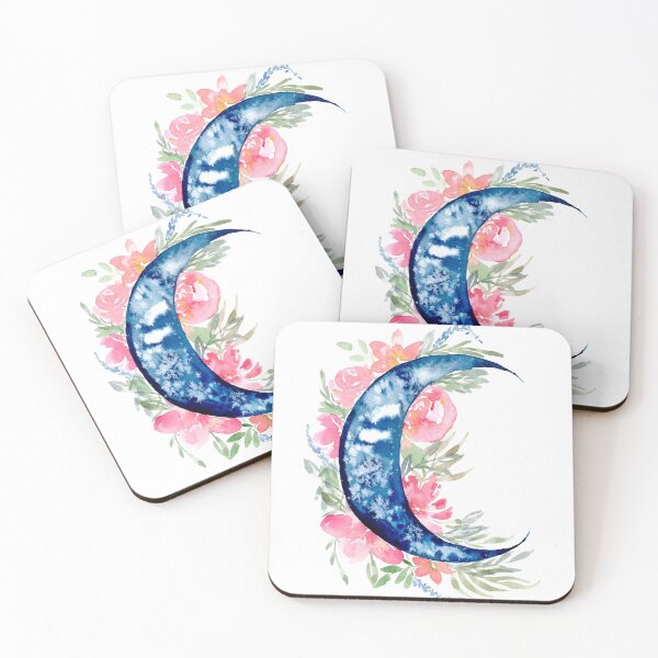 Item preview, Watercolor Floral Moon designed and sold by Harpley Design Studio.