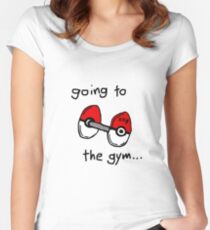 Going to the gym Women's Fitted Scoop T-Shirt