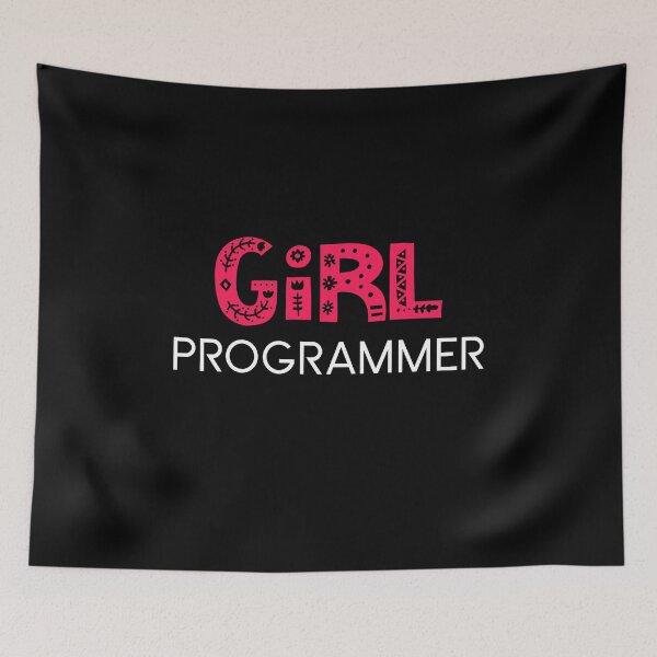 Item preview, Girl Programmer Cute Design for Sticker and Shirts Code Like A Girl designed and sold by farhanhafeez.