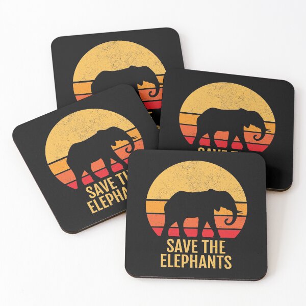 Item preview, Save the Elephants Retro designed and sold by EstelleStar.
