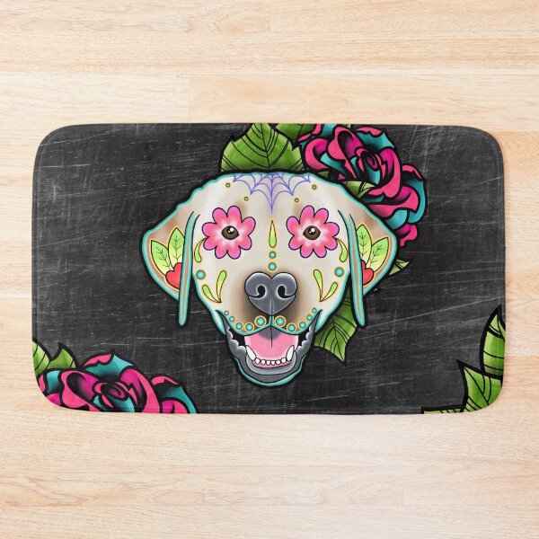 Item preview, Labrador Retriever in Yellow - Day of the Dead Lab Sugar Skull Dog designed and sold by Pretty In Ink.