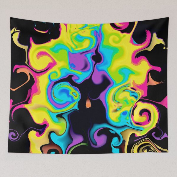 Item preview, funky colorful acrylic waves designed and sold by haroulita.