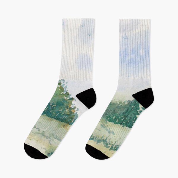 Item preview, Watercolor Green Fields designed and sold by Harpley Design Studio.