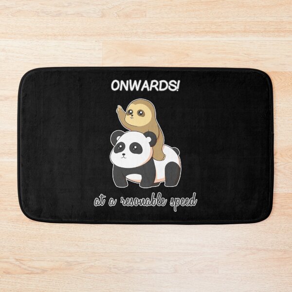 Item preview, Onwards At A Reasonable Speed Funny Sloth On Panda designed and sold by fatamyfan1.