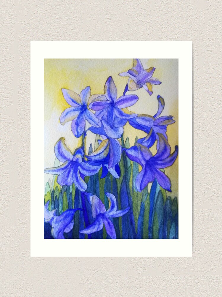 Bluebells watercolour painting,bluebells watercolor,bluebells orders artwork,watercolor bluebells,bluebells painting,bluebells wall art,bluebells.