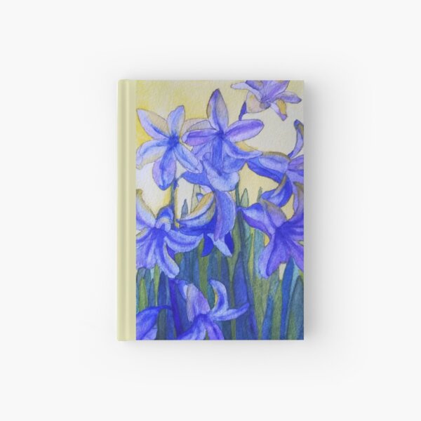 Bluebells watercolour painting Hardcover Journal