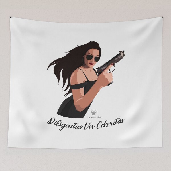 Item preview, Copia de Lady shooter Yuraima Díaz designed and sold by yourgunsstyle.