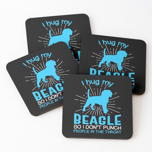 Item preview, I hug my Beagle So I Don't Punch People In The Throat designed and sold by Orange Pieces.