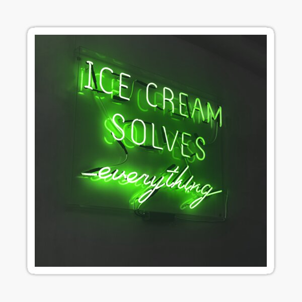 Ice Cream Solves Everything Sticker