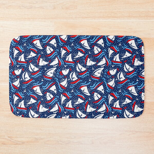 Item preview, Little Sailboat Regatta | Navy Blue designed and sold by L Diane Johnson.