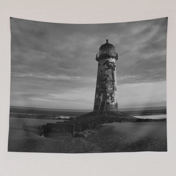 Item preview, Talacre Lighthouse Black And White designed and sold by rawshutterbug.