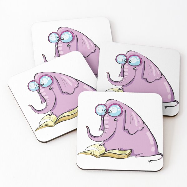 Item preview, Funny Purple Elephant Reading Book designed and sold by AnastasiaDesign.