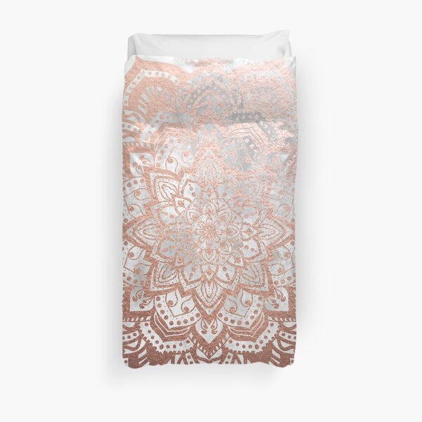 ROSE GOLD MANDALA Duvet Cover