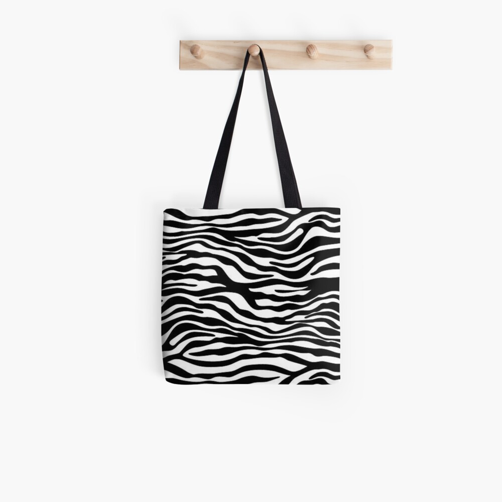 zebra print tote bag