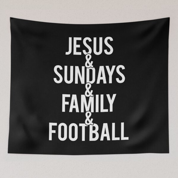 Item preview, Jesus & Sundays & Family & Football designed and sold by KA DESIGNS.