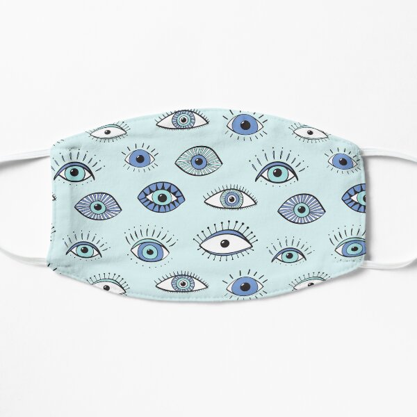 Evil eye! - light blue Flat Mask