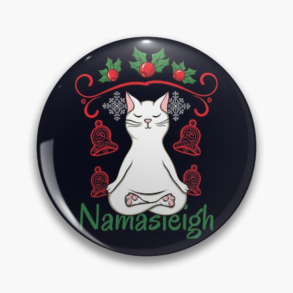 Item preview, Namasleigh - Cat Yoga Christmas Humor designed and sold by madtoyman.