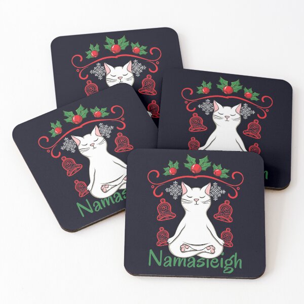 Item preview, Namasleigh - Cat Yoga Christmas Humor designed and sold by madtoyman.