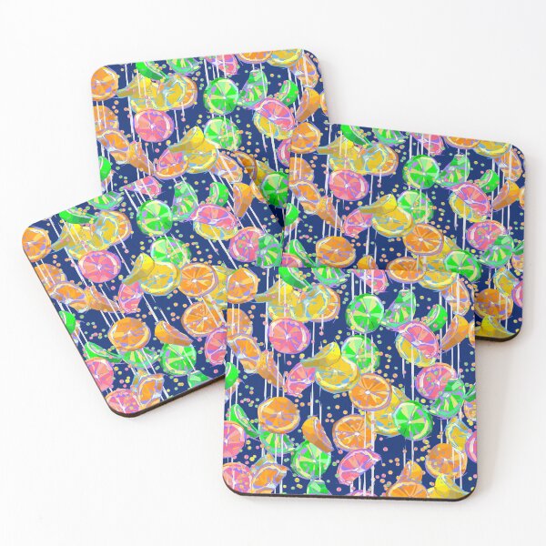 Item preview, Pop Art Citrus Fizz | Navy designed and sold by L Diane Johnson.